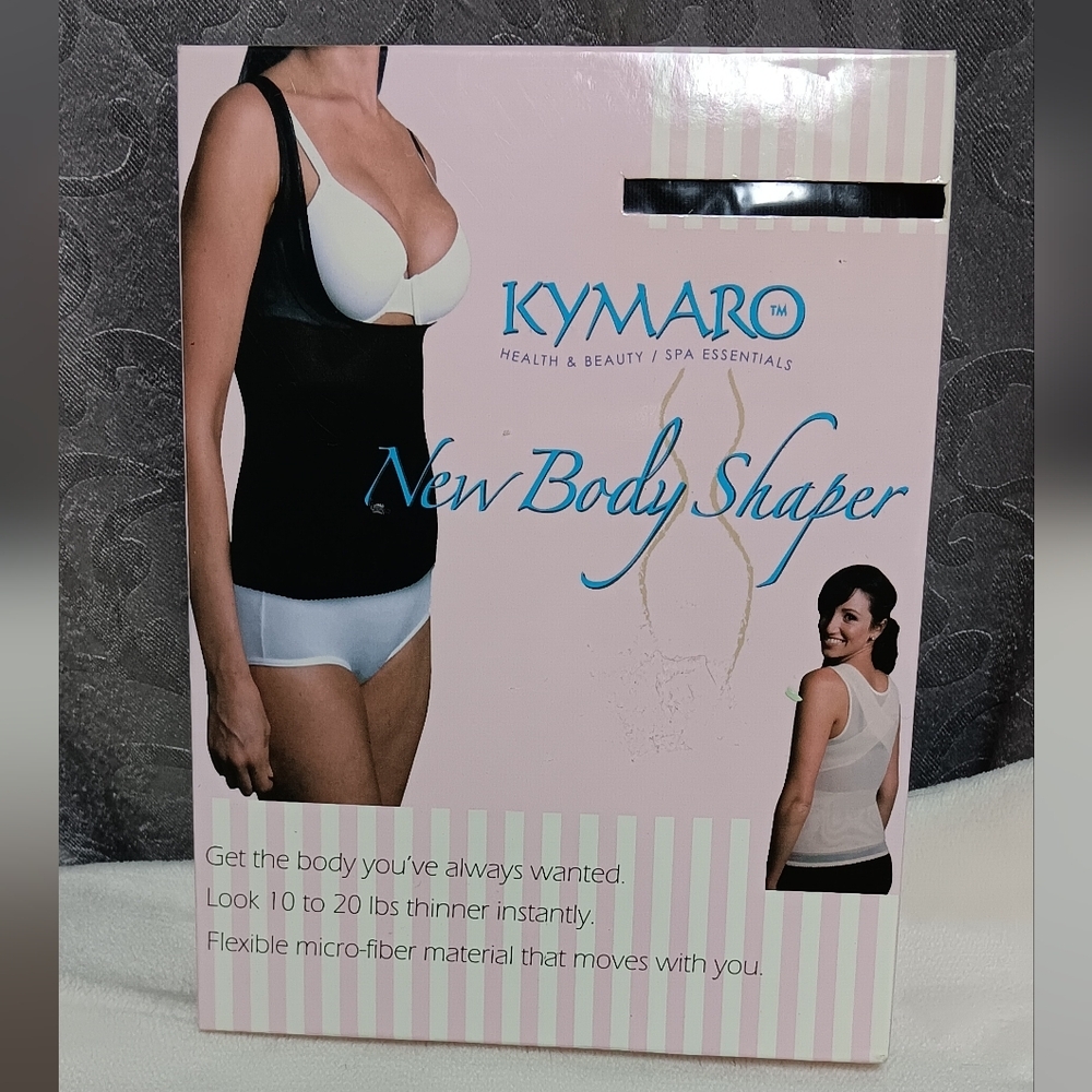 NIB KYMARO Black Body Shaper TOP WOMENS XL SIZE 4